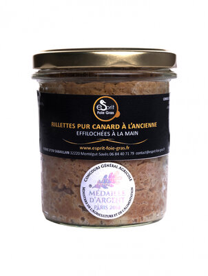 Rillettes pur canard à l'ancienne effilochées à la main - 250 g