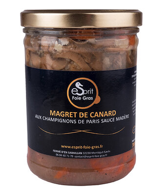 Magrets de canard aux champignons de paris sauce madère - 700 g