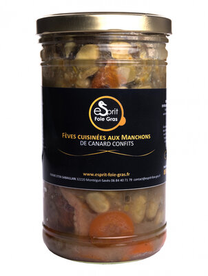 Fèves cuisinées aux manchons de canard confits 850 g