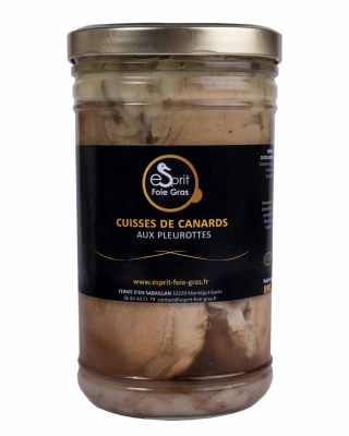 Cuisses de canard aux pleurotes 890 grs