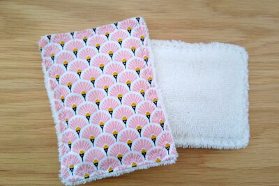 Eponge lavable microfibre 'rose'