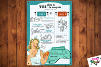 Guide du tri sélectif – je recycle – plaque rétro