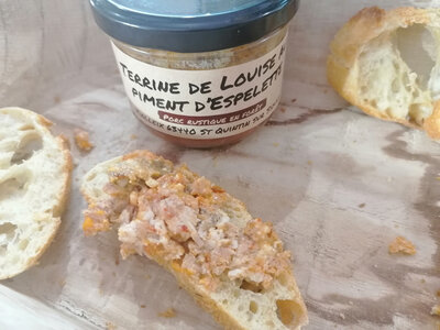 Terrine de campagne de louise au piment d'espelette
