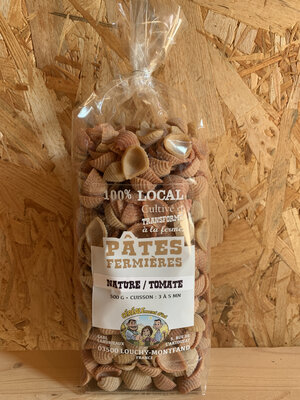 Pates nature/tomate coquillages