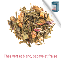 Poésie - thés blanc et thé vert fraise papaye