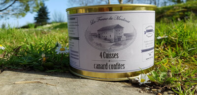 4 cuisses de canard confites
