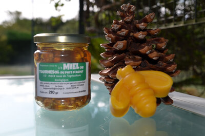 Miel de printemps et noisettes bio