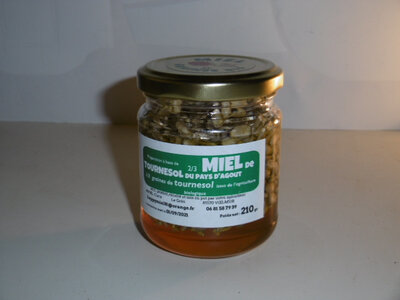 Miel de tournesol et graines de tour
