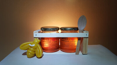 Coffret miel de chataignier et miel de tournesol