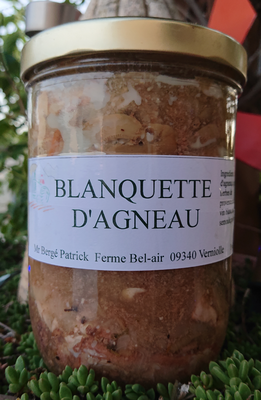 Conserve blanquette agneau