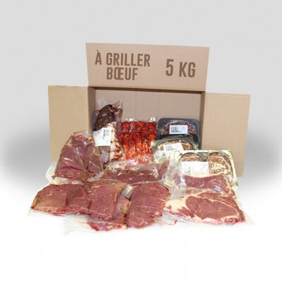 Colis à griller - 5kg - bœuf avec rôti 80 euro