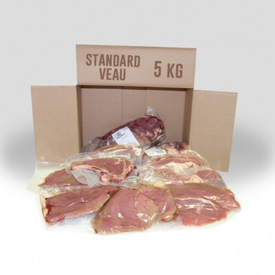 Colis standard - 5kg - veau braisé en sauce avec rôti 82 euro