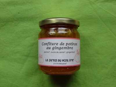 Confiture de potiron au gingembre