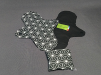 Serviette hygenique geometrie noir