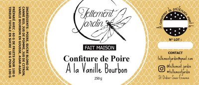 Confiture de poire à la vanille bourbon