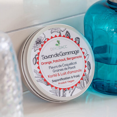 Savon de gommage coquelicot bio dans
