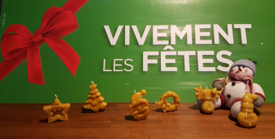 Bougie de noël naturelle 100% cire de nos abeilles
