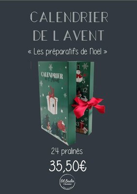Calendrier de l'avent pralinés