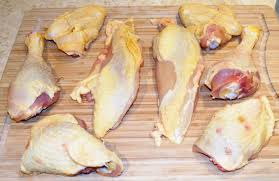 Poulet gros découpé