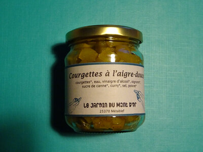 Courgettes à l'aigre-douce
