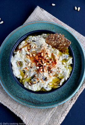 Baba ganoush aux pignons de pin torréfiés