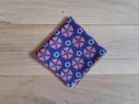 Serviette de table - fleurs d'hiver/bleu ciel