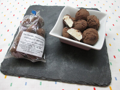 Truffes 'maison' au chocolat blanc