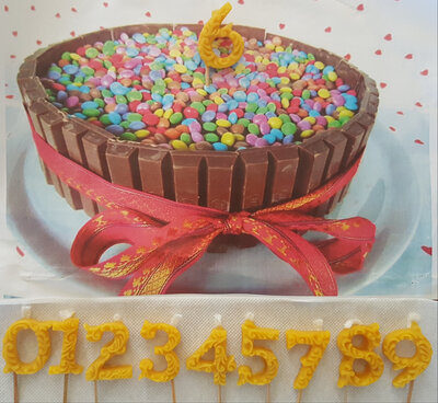 1 bougie d'anniversaire 100 % nature