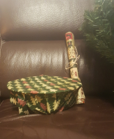 Lot de 2 bee wrap au couleurs des fêtes ou emballage des abeilles