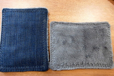 Eponge lavable microfibre 'jeans'