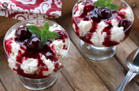 Riz à l'amande - sauce aux griottes