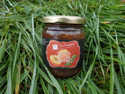 Confiture pêche-verveine