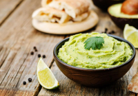 Houmous à l'avocat et zeste de citron vert bio