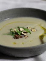 Velouté de topinambours caramélisés au miel