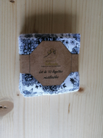 Lot 10 lingettes fleurs doublure blanche