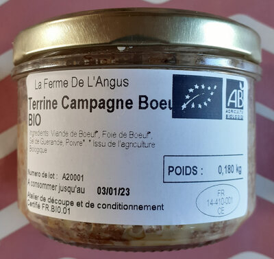 Terrine de campagne boeuf angus