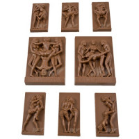 Scènes du kamasutra en chocolat au 'lait'