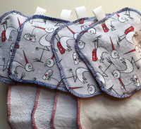 Lot 7 grandes lingettes carrées