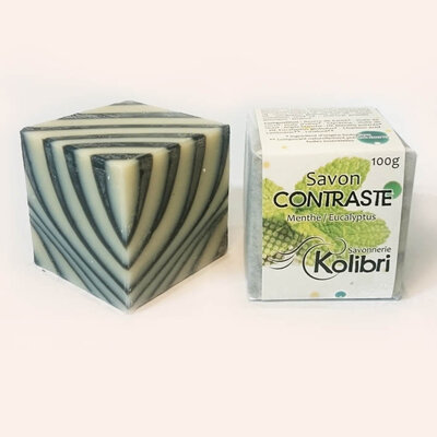 Savon contraste - menthe/eucalyp