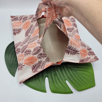 Sac à tarte beige palmes