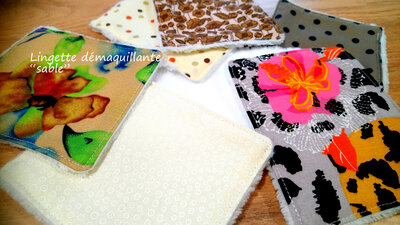 Lingette lavable 'sable'