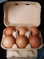 Oeufs frais pleins airs par 6