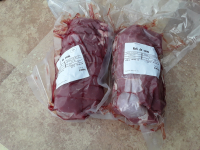 Rôti veau rosé sans os, plein air