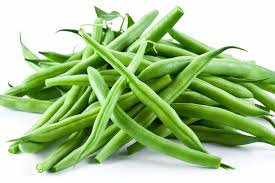 Haricot vert cueilli main bio