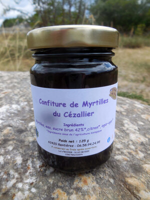 Confiture de myrtilles du cezallier