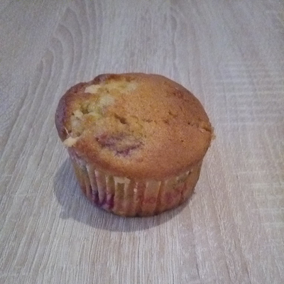 Muffin framboises et chocolat blanc