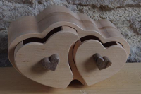 Boite à bijoux 2 coeurs