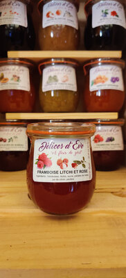 Framboise/litchi/pétales de rose