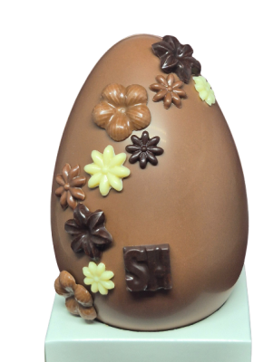 Oeuf floral chocolat lait