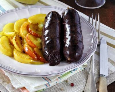 Boudin noir à l'oignon confit